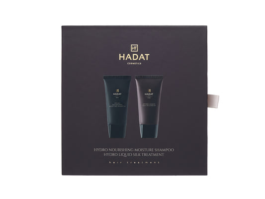 Hadat Cosmetics hydro nourishing moisture shampoo and liquid silk treatment set